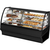 TDM-DZ-77-GE/GE-B-W True, 77" Curved Glass Dry / Refrigerated Bakery Display Case