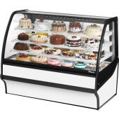 TDM-R-59-GE/GE-W-W True, 59" Curved Glass Refrigerated Bakery Display Case