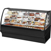 TDM-R-77-GE/GE-B-W True, 77" Curved Glass Refrigerated Bakery Display Case