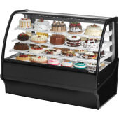 TDM-R-59-GE/GE-B-W True, 59" Curved Glass Refrigerated Bakery Display Case