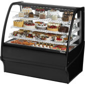 TDM-R-48-GE/GE-B-W True, 48" Curved Glass Refrigerated Bakery Display Case