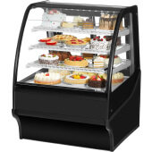 TDM-R-36-GE/GE-B-W True, 36" Curved Glass Refrigerated Bakery Display Case