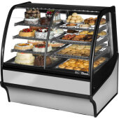 TDM-DZ-48-GE/GE-S-W True, 48" Curved Glass Dry / Refrigerated Bakery Display Case