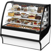 TDM-R-48-GE/GE-S-W True, 48" Curved Glass Refrigerated Bakery Display Case