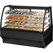 TDM-DC-59-GE/GE-B-W True, 59" Curved Glass Dry Bakery Display Case