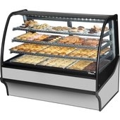 TDM-DC-59-GE/GE-S-S True, 59" Curved Glass Dry Bakery Display Case