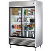 TSD-47G-HC-LD True, 54" 2 Glass Slide Door Reach-In Refrigerator, TSD Series