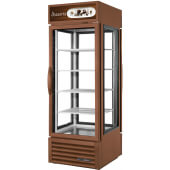 G4SM-23PT-HC~TSL01 True, 27" 4 Sided Glass Door Refrigerated Merchandiser, Pass-Thru
