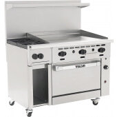 48S-2B36GN Vulcan, 155,000 Btu Natural Gas Restaurant Range, 2 Burner, 36" Manual Griddle, Standard Oven
