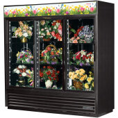 GDM-69FC-HC-LD True, 78" 3 Slide Glass Door Floral Case Refrigerated Merchandiser
