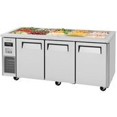 JBT-72-N Turbo Air, Cold Food Refrigerated Buffet Display Table, (15) 1/3 size pans, J Series