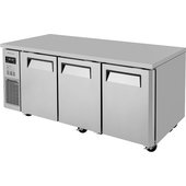 JURF-72-N Turbo Air, 71" 3 Door Dual Temperature Undercounter Refrigerator / Freezer, J Series