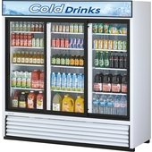 TGM-69R-N Turbo Air, 78" 3 Slide Glass Door Merchandiser Refrigerator