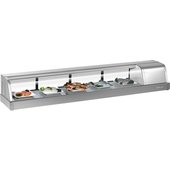 SAK-70R-N Turbo Air, 71" Curved Glass Refrigerated Sushi Display Case, Right Side Compressor