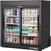 GDM-09-SQ-HC-LD True, 36" 2 Slide Glass Door Countertop Refrigerated Merchandiser