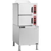 C24GA6 Vulcan, 6 Pan Free Standing Gas Convection Steamer w/ Basic Controls, C24GA Series, 125,000 Btu