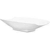 53702WHITE Bon Chef, 24 oz. Curved White Melamine Rectangular Serving Bowl