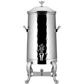 49003C-H Bon Chef, 3 Gallon Insulated Hammered Stainless Steel Coffee Urn w/ Chrome Trim