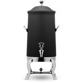 49003C-NERO Bon Chef, 3 Gallon Insulated Nero Finish Stainless Steel Coffee Urn w/ Chrome Trim