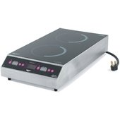 69507 Vollrath, 7,000 Watt Electric Double Countertop Induction Range, Digital Controls