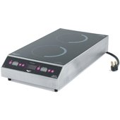 69522 Vollrath, 5,800 Watt Electric Double Countertop Induction Range, Digital Controls