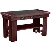 7552284 Vollrath, Dark Red Mahogany Induction Buffet Table, 3 Warmers