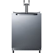 SBC696OSTWIN Summit Appliance, 24" Direct Draw Outdoor Beer Dispenser, 1 Keg, 2 Tap