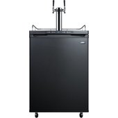 SBC635MBI7TWIN Summit Appliance, 24" Direct Draw Beer Dispenser, 1 Keg, 2 Tap, Built-in Capable