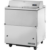 TMC-34-S-DS-SS-HC True, 34" 2 Door Dual Sided Milk Cooler, 8 Crate Capacity