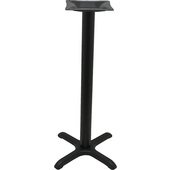 B22-BAR Oak Street Manufacturing, 22" x 22" Steel Bar Height Cross Table Base, Black