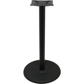 B22DISC-BAR Oak Street Manufacturing, 22" Steel Bar Height Round Table Base, Black
