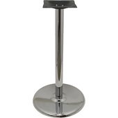 B22DISC-CHR-BAR Oak Street Manufacturing, 22" Chrome Plated Steel Bar Height Round Table Base, Chrome