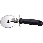 VP-316 Winco, 4" Pizza Cutter, Stainless Steel w/ Soft Grip Black Handle