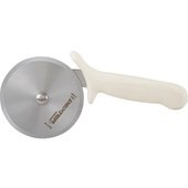 P177A-PCP Dexter-Russell, 4" Pizza Cutter, High Carbon Steel w/ Slip Resistant White Handle