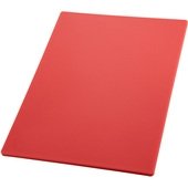 CBRD-1218 Winco, 18" x 12" x 1/2" Polyethylene Cutting Board, Red