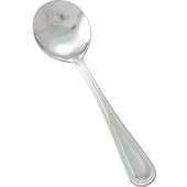 0005-04 Winco, 18/0 Stainless Steel 6.1" Dots Bouillon Spoon (12/pkg)