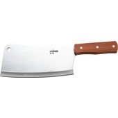 KC-301 Winco, 8" Stainless Steel Cleaver w/ Wooden Handle