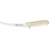 KWP-60 Winco, 6" Stäl High Carbon Stainless Steel Flexible Curved Boning Knife w/ White Handle