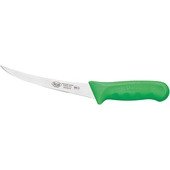 KWP-60G Winco, 6" Stäl High Carbon Stainless Steel Flexible Curved Boning Knife w/ Green Handle