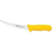 KWP-60Y Winco, 6" Stäl High Carbon Stainless Steel Flexible Curved Boning Knife w/ Yellow Handle