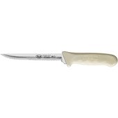 KWP-63 Winco, 6" Stäl Stainless Steel Serrated Utility Knife w/ White Handle