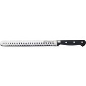 KFP-102 Winco, 10" Acero Stainless Steel Fish / Roast Slicer Knife w/ Granton Edge & Black Handle