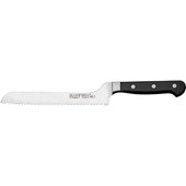 KFP-83 Winco, 8" Acero Stainless Steel Offset Serrated Bread Knife w/ Black Handle