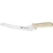 KWP-92 Winco, 9" Stäl Stainless Steel Offset Serrated Bread Knife w/ White Handle
