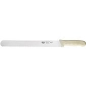 KWP-121 Winco, 12" Stäl Stainless Steel Serrated Bread Knife w/ White Handle