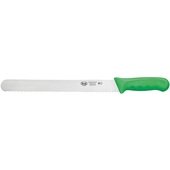KWP-121G Winco, 12" Stäl Stainless Steel Serrated Bread Knife w/ Green Handle