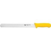KWP-121Y Winco, 12" Stäl Stainless Steel Serrated Bread Knife w/ Yellow Handle