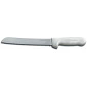 S162-8SC-PCP Dexter-Russell, 8" Sani-Safe Stainless Steel Serrated Bread Knife w/ White Handle