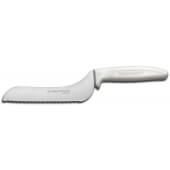 S163-5SC-PCP Dexter-Russell, 5" Sani-Safe Stainless Steel Offset Serrated Bread Knife w/ White Handle