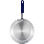 AFP-12A-H Winco, 12" Natural Finish Aluminum Fry Pan w/ Blue Silicone Sleeve, Gladiator Series